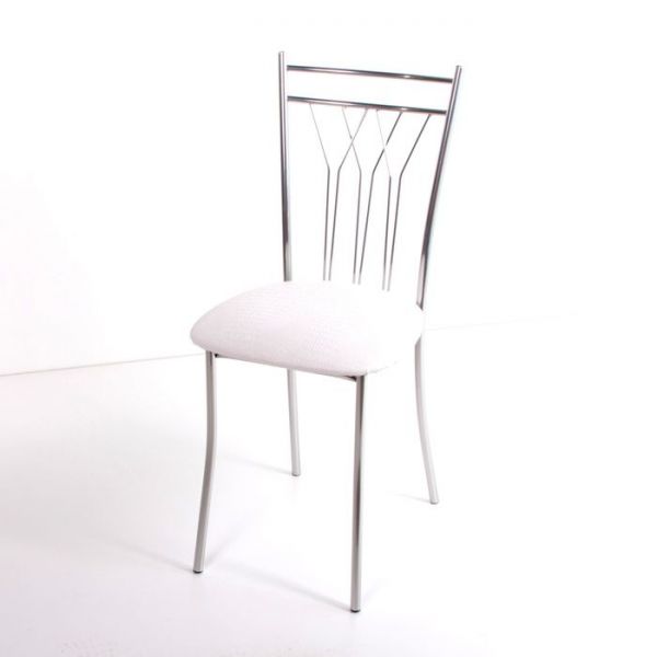 Стул на металлокаркасе Премьер СТ хром люкс/крок белый мат