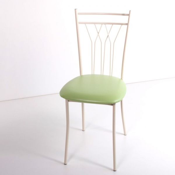 Стул на металлокаркасе Премьер СТ бежевый/фисташковый