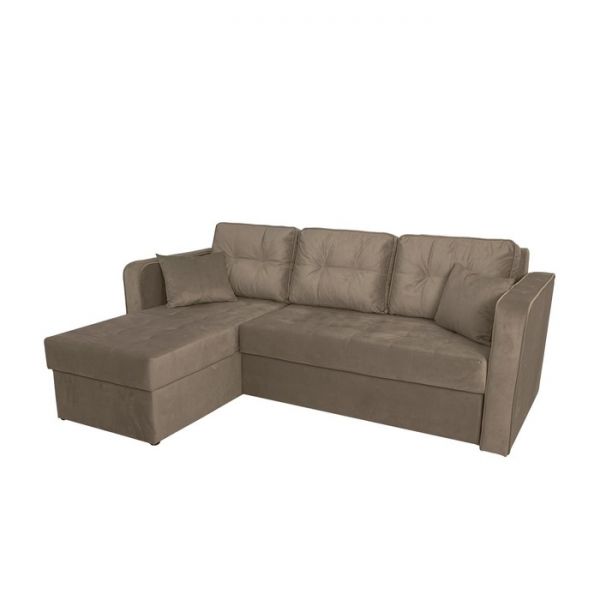 Угловой диван «Фаворит», механизм дельфин, цвет бинго бежевый