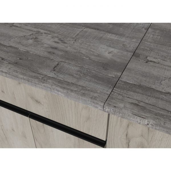 Кухонный гарнитур Паола стандарт 1600х600 Белый/Кантри/Дуб грей, Дуб браун