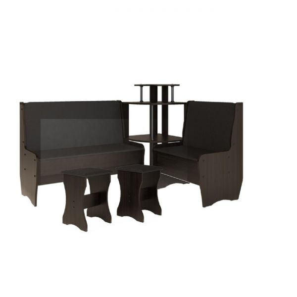 Кухонный уголок Трапэзи ТЕССЕРА без стола 1582х1182х990 PUNTO-бронзовая /Венге магия