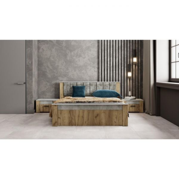 Тумба прикроватная Франк 630х378х378 крафт/метрополитан грей