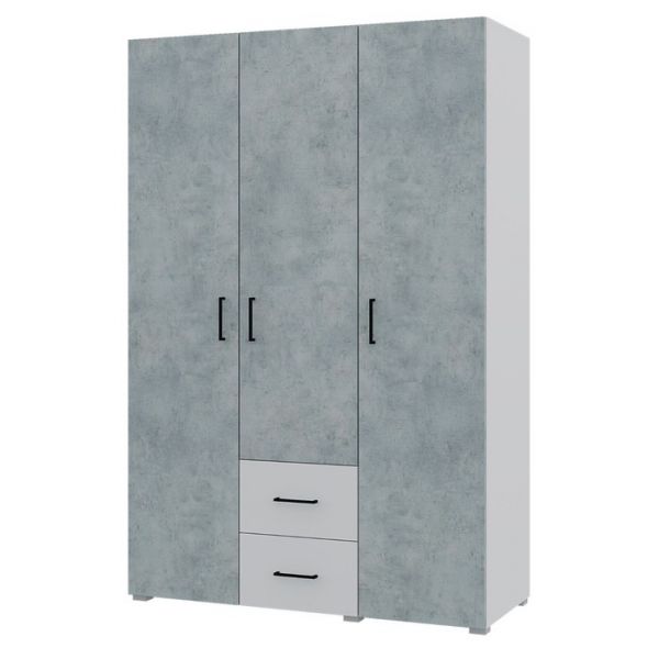 Шкаф Victor, 3 створчатый, с ящиками, цвет белый