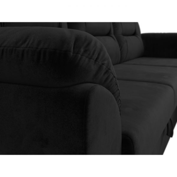 Угловой диван «Бостон», механизм дельфин, велюр, цвет бежевый