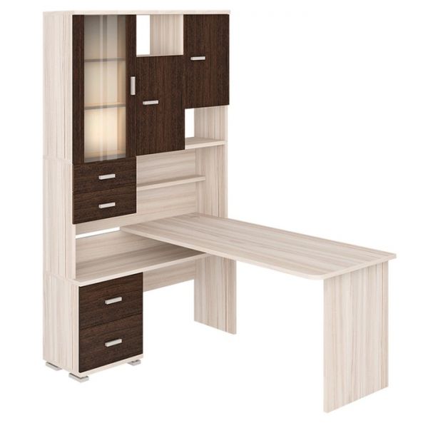 Стол компьютерный «СР 620/160», 1300 ? 1600 ? 2160 мм, левый, цвет белый