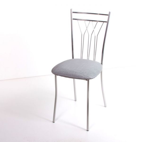 Стул на металлокаркасе Премьер СТ хром люкс/белый