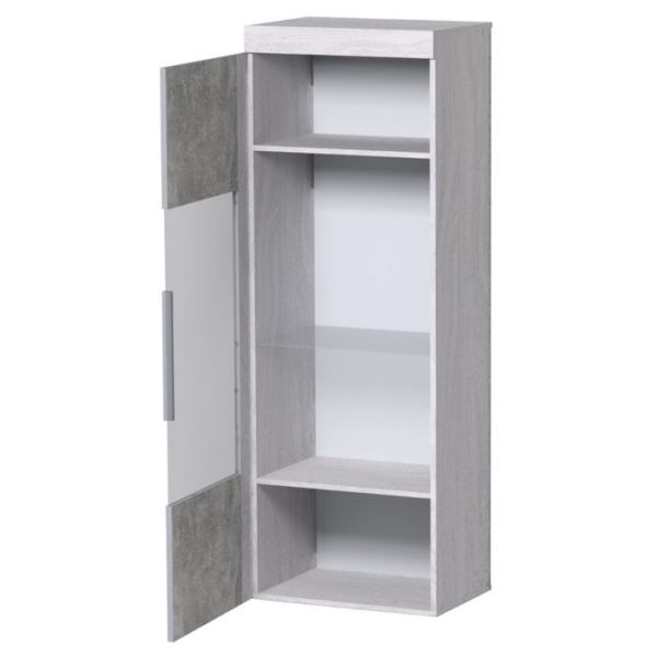 Витрина низкая «Леон 2», 560 ? 389 ? 1758 мм, цвет ясень анкор светлый / ателье светлый