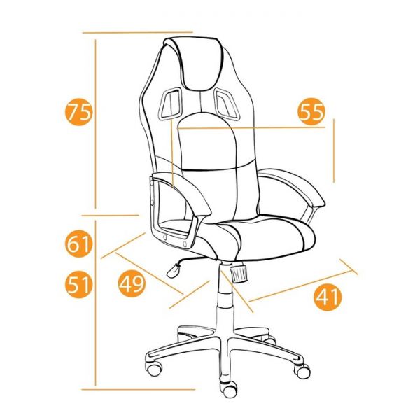 Кресло DRIVER экокожа/ткань черный/бордо 36-6/13