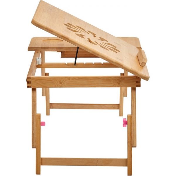 Столик-трансформер для ноутбука, планшета и завтрака в постели, 550 ? 350 ? 370 мм, бамбук