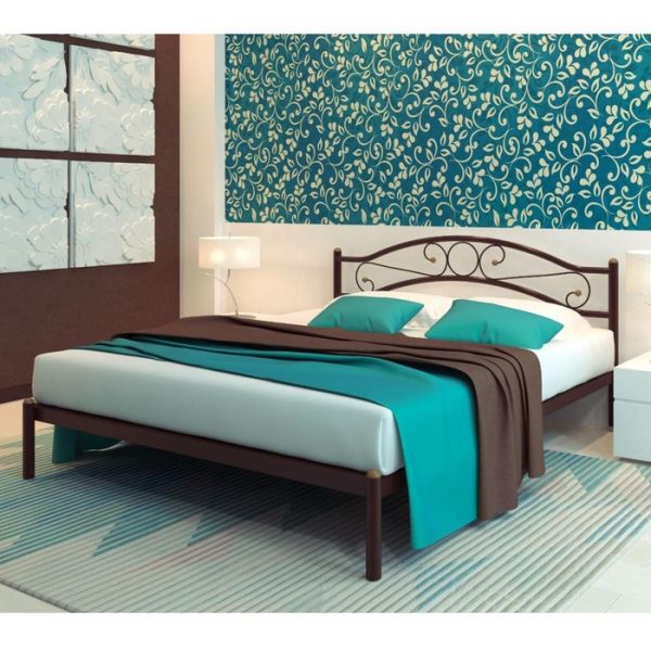 Кровать «Надежда», 1400 ? 2000 мм, металл, цвет коричневый