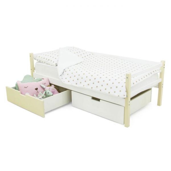 Детская кровать-тахта Svogen бежево-белый