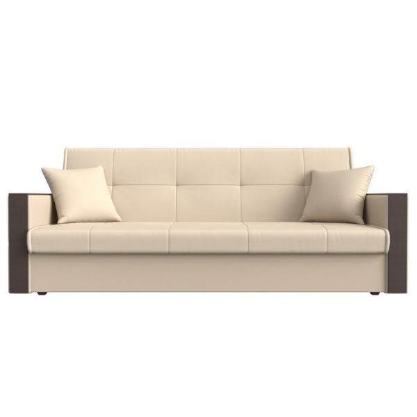 Прямой диван-книжка «Валенсия», механизм книжка, рогожка, цвет бежевый