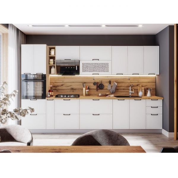 Шкаф навесной под посудосушитель Квадро 800х290х720 Дуб сонома/Нубук Милк