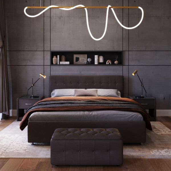 Кровать «Космопорт New» без ПМ, 1400 ? 2000 мм, ортопедическое основание, цвет шоколад