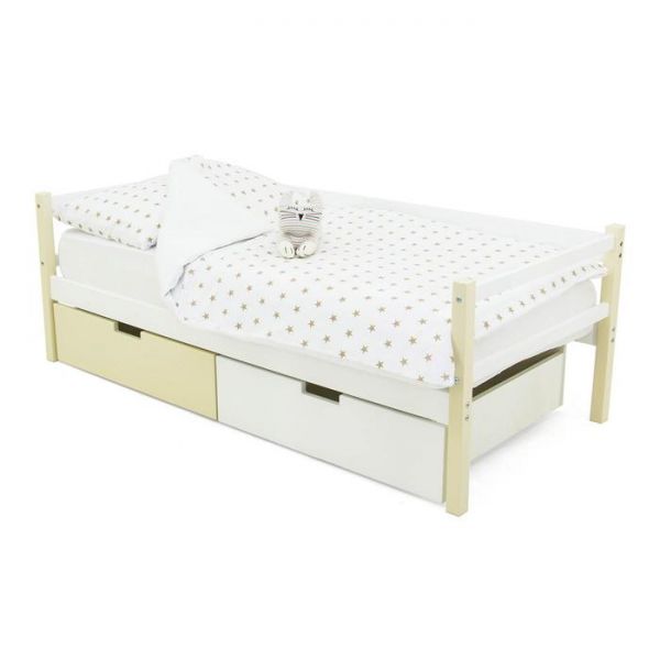 Детская кровать-тахта Svogen бежево-белый