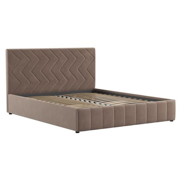 Кровать Милана, 1600х2000, ортопедическое осн+ПМ, Карамельный тауп/Десерт