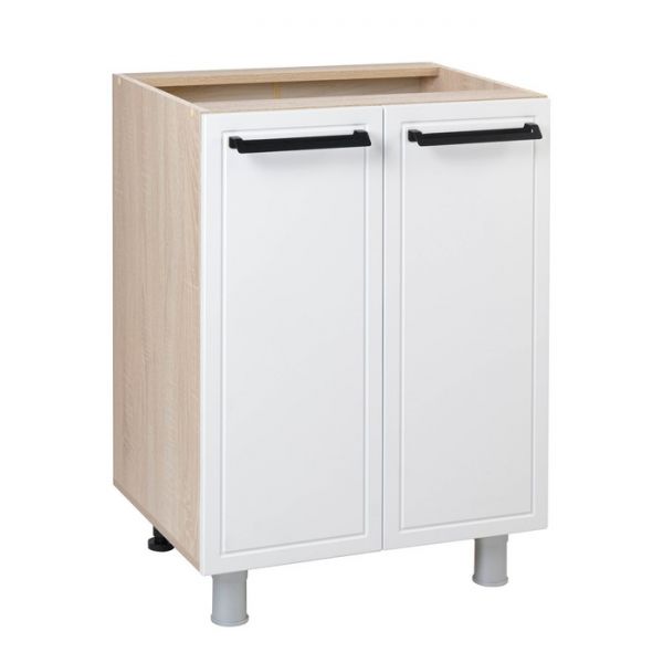 Шкаф наполный 2-х ств. Квадро 600х470х826 Дуб сонома/Нубук Милк