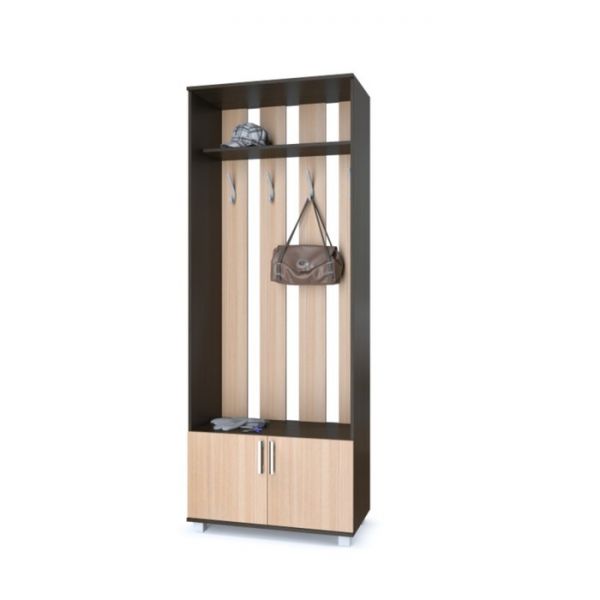 Прихожая Карина, 420x800x2100, Венге/дуб млечный