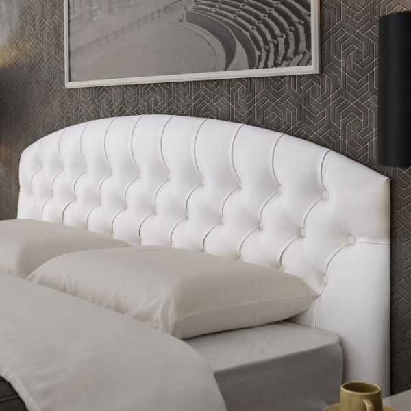 Кровать «Пальмира» с ПМ, 1400 ? 2000, ортопедическое основание, экокожа, взбитые сливки