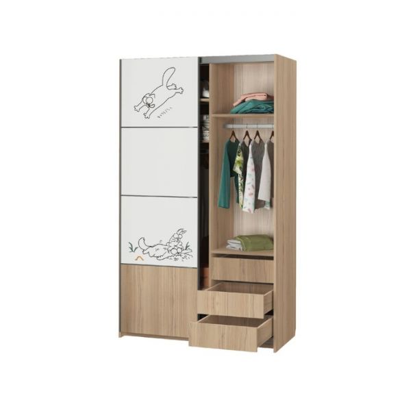 Шкаф-купе «Кот № 27», 1200 ? 600 ? 2040 мм, цвет туя светлая