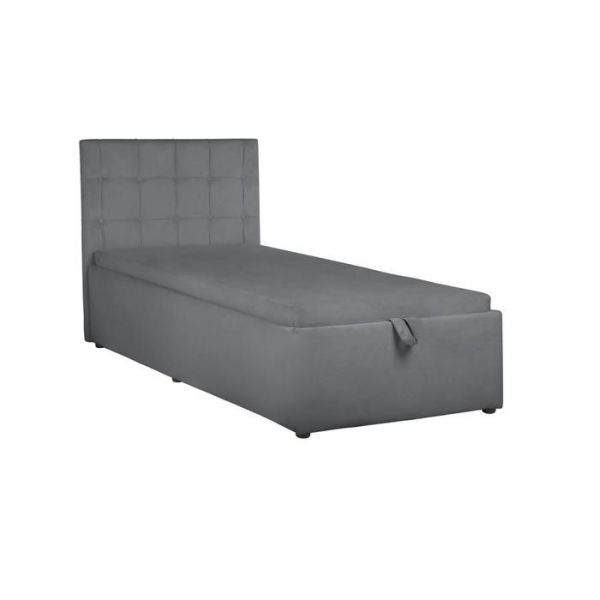 Кровать Глория 2120х820хН1000 Велюр Серый
