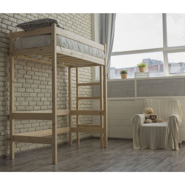 Кровать-чердак «Л1», 70 ? 160 см, цвет сосна