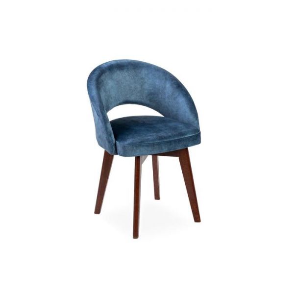 Стул Мирелла Мрамор 14 синий велюр/ Компакт массив Черешня