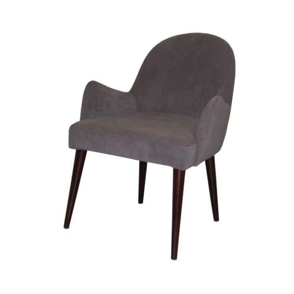 Стул мягкий Сириус 660х610х760 бук, цвет покраски темный орех, ткань велюр фиолетовый