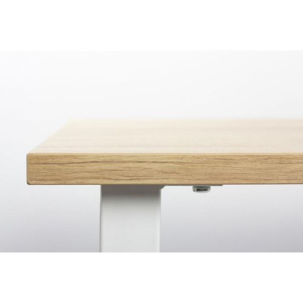 Стол АТЛАНТ-12 1300/1800*800х750 Дуб Небраска/Опора АТЛАНТ-Белый глянец