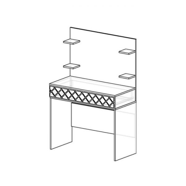 Трюмо «Николь», венге / лиственница светлая