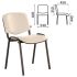Стул для посетителей BRABIX "Iso CF-005", черный каркас, экокожа бежевый, 531978