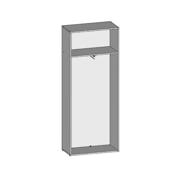 Шкаф для одежды НШ-5г, 760х380х1890 мм, белый шагр