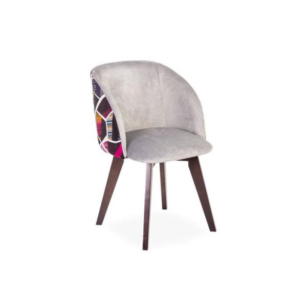 Стул Милли Аврора 18 серый велюр/ Стандарт массив Венге