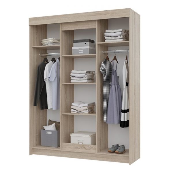 Шкаф-купе Victor, цвет белый/бетон