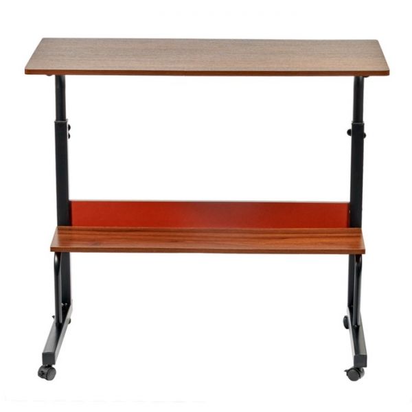 Стол многофункциональный Isola, 800 ? 400 ? 660(900) мм, с полкой, светлое дерево, белый