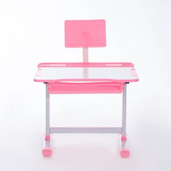 Растущая парта со стулом S05, розовая, ростовая группа №3-4