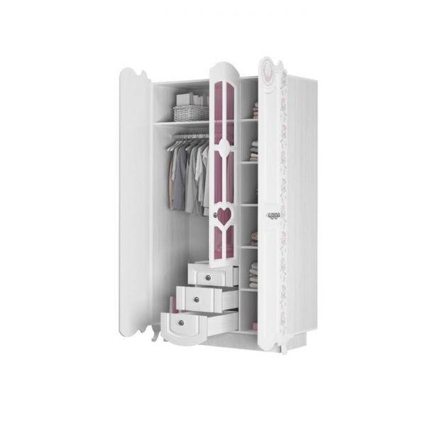 Шкаф 3-х створчатый «Розалия №25», 1200 ? 544 ? 2134 мм, цвет лиственница белая