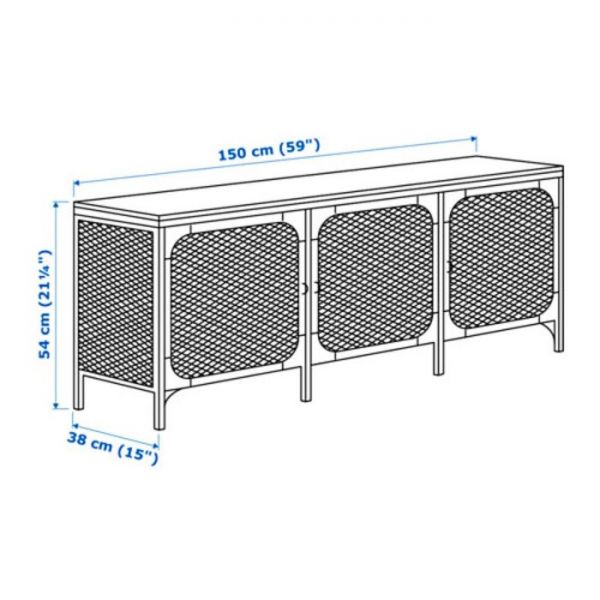 Тумба под ТВ, цвет чёрный ФЬЕЛЛЬБО