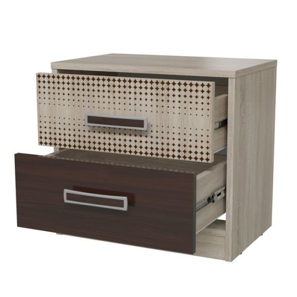 Тумба прикроватная РУМБА 500х330х465 Дуб Сонома/Венге