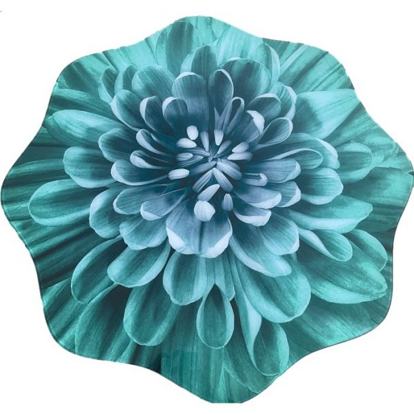 Обеденный стол «Гербера», 800 ? 800 ? 750 мм, опора «ёж», цвет чёрный / цветок