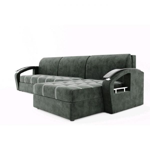 Угловой диван «Дубай», угол правый, еврокнижка, МДФ венге, цвет селфи 01