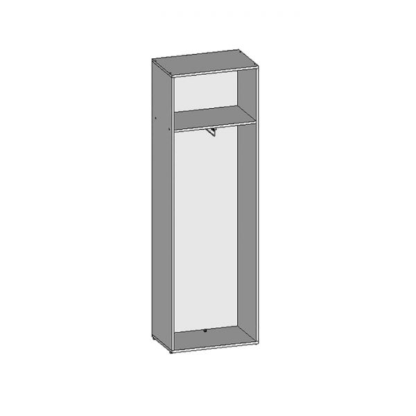 Шкаф для одежды НШ-10, 600 ? 380 ? 1890 мм, белый шагр