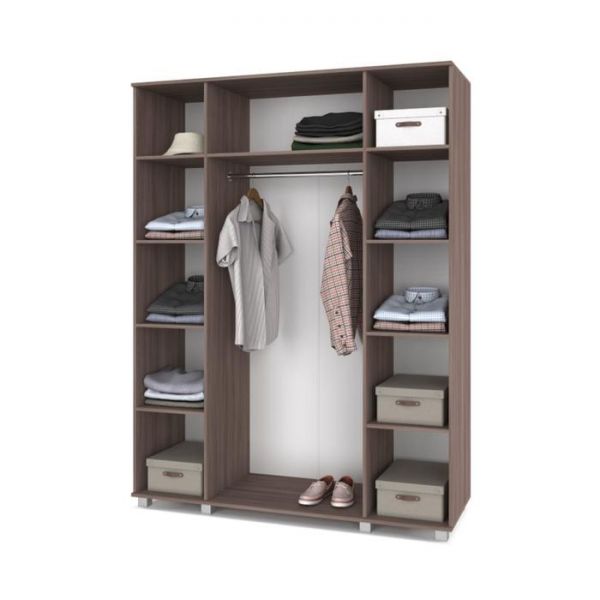 Шкаф Виора  В40 520х1600х2100 четырёхстворчатый Шимо темный/светлый