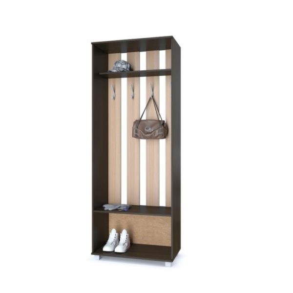 Прихожая Карина, 420x800x2100, Венге/дуб млечный