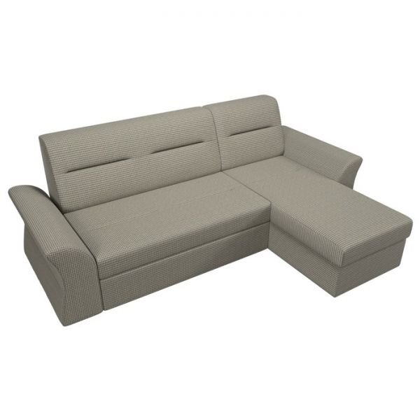 Угловой диван «Клайд», механизм дельфин, рогожка, цвет бежевый