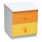 Тумба прикроватная «Радуга», 410 ? 440 ? 468 мм, цвет белый/оранжевый/жёлтый