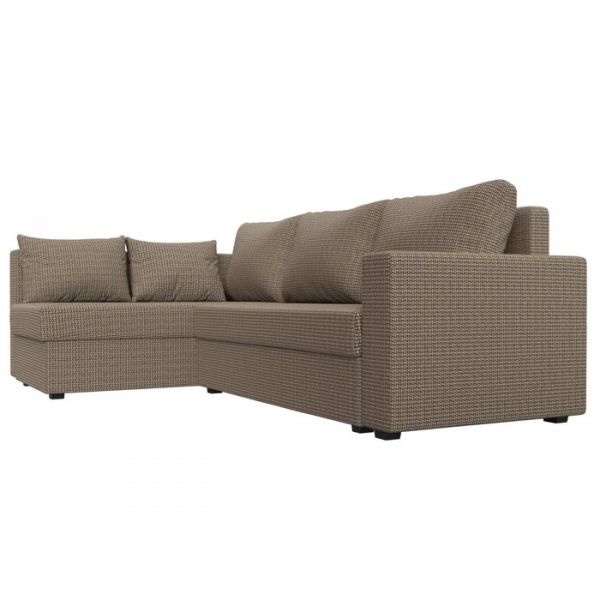 Угловой диван «Мансберг», механизм еврокнижка, угол левый, рогожка, цвет корфу 03