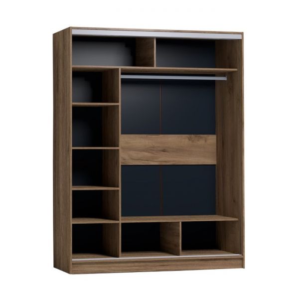 Шкаф-купе Strike, 1600 ? 595 ? 2105 мм, ЛДСП, цвет белый