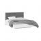 Кровать Тесса с ортопедическим основанием 1600х2000 Белый Жемчуг/Рогожка серая