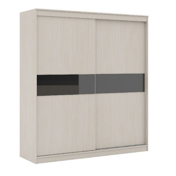 Шкаф многоцелевого назначения Сити 11-1 1840х604х2200 Сосна карелия/Черное стекло